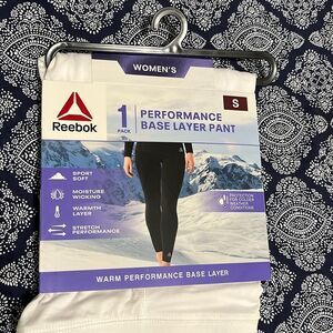 Reebok Women's S white performance base layer pant